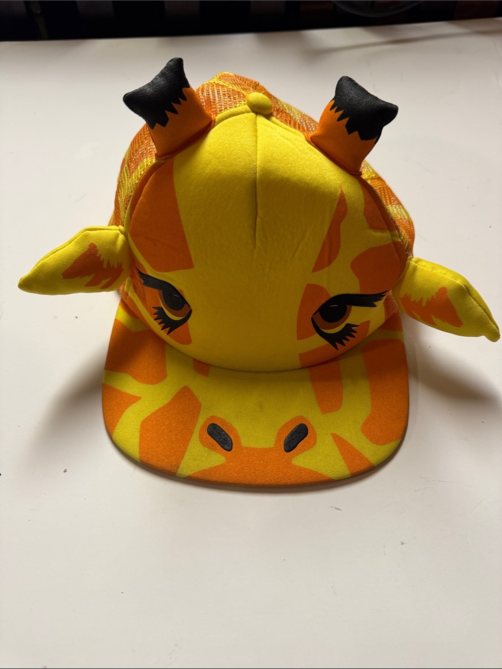 Neff Novelty Giraffe 3D Plush Ears & Horns Trucker Hat Snapback Safari Zoo OSFM